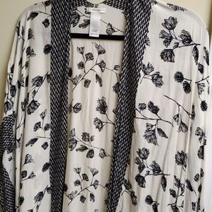 Cream and Black Kimono